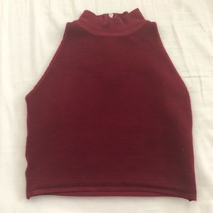 Burgundy crop top - Olivaceous